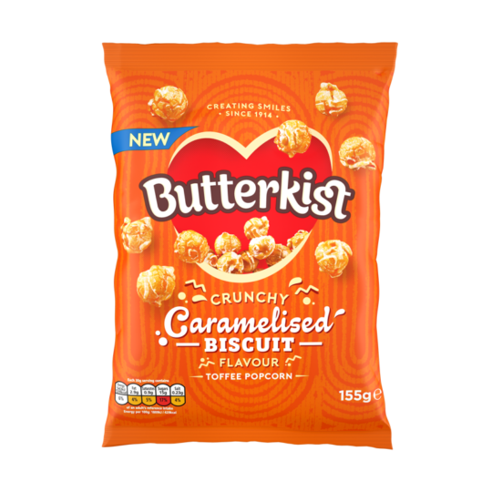 New Caramelised Biscuit flavour for Butterkist!