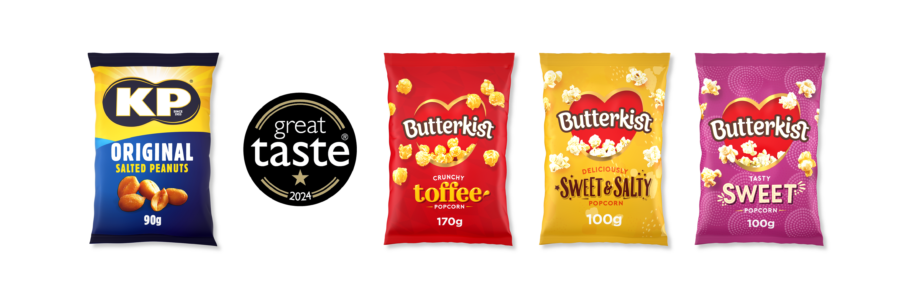 Great Taste 2024 awards for Butterkist and KP Nuts